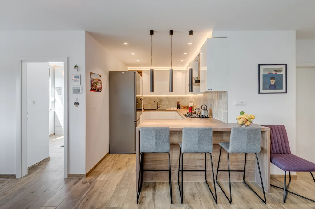Kuhinja s otokom i blagovaonicom, apartman Bells & Whistles Split